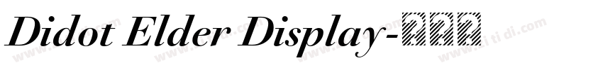 Didot Elder Display字体转换